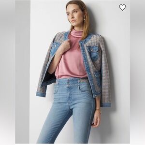 NWT White House Black Market Extra High-Rise Skinny Flare Jeans 16 Short